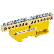 Шина PE земля на DIN-изоляторе ШНИ-8х12-14-Д-Ж | YNN10-812-14D-K05 | IEK