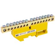 Шина PE земля на DIN-изоляторе ШНИ-8х12-16-Д-Ж | YNN10-812-16D-K05 | IEK