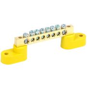 Шина PE земля на двух угловых изоляторах ШНИ-6х9-8-У2-Ж | YNN10-69-8C2-K05 | IEK