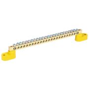 Шина PE земля на 2-угловых изоляторах ШНИ-6х9-24-У2-Ж | YNN10-69-24C2-K05 | IEK