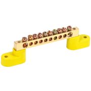 Шина PE земля на 2-угловых изоляторах ШНИ-6х9-10-У2-Ж | YNN10-69-10C2-K05 | IEK