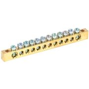 Шина PEN земля-ноль 6х9мм 12/2 (12групп/креп по краям) | YNN11-12-100 | IEK