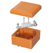 Коробка распределительная пластиковая FS огн., IP56,100х100х50мм, 4р, 450V,6A, 4мм.кв с гладкими стенками и клеммниками | FSB10404 | DKC