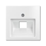 ABB Basic 55 Альп. белый Накладка 1-ой ТЛФ/комп розетки наклонной | 1753-0-0096  | 2CKA001753A0096 | ABB