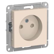 AtlasDesign Бежевый Розетка без заземления со шторками, 16А, механизм | ATN000249 | SE