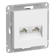 AtlasDesign Белый Розетка 2-ая компьютерная RJ45+RJ45, кат.5E, механизм | ATN000185 | SE