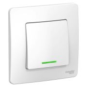 Blanca Белый С/У Выключатель 1-клавишный с подсветкой, 6А, 250B | BLNVS006111 | SE