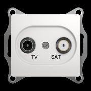 Glossa Белый TV-SAT Розетка оконечная 1DB | GSL000197 | SE