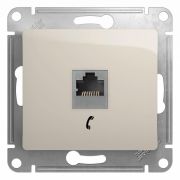 Glossa Молочный Розетка телефонная RJ11 | GSL000981T | SE