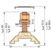 Клемма HD70/22.F8.31 1шпилька | 1SNA295400R0600 | TE