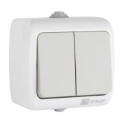 Мурманск Выключатель 2-клавишный 10А IP54 серый EKF | EFV10-023-30-54 | EKF