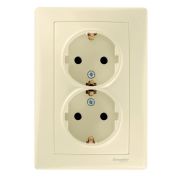 Sedna Бежевый Розетка 2-я с/з с защитными шторками литая | SDN3000747 | Schneider Electric