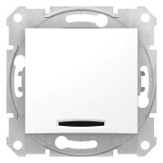 Sedna Белый Выключатель 1-клавишный с подсветкой 10А (сх.1) | SDN1400121 | Schneider Electric