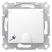 Sedna Белый Розетка 16А IP44  с з/к, с крышкой, cо шторками,  быстрозаж. клеммы | SDN3100521 | Schneider Electric