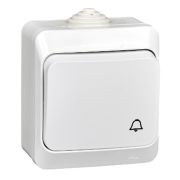 Этюд Белый О/У Кнопка нажимная (сх.1) IP44 | KA10-041B | SE