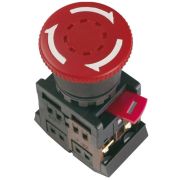 Кнопка AE-22 Грибок с фиксацией красный d22мм 240В 1з+1р  | BBG10-AE-K04 | IEK