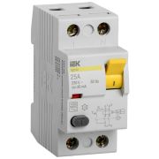 Выключатель дифференциальный (УЗО) ВД1-63 2п 25А 30мА тип AC | MDV10-2-025-030 | IEK