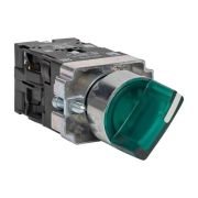 Переключатель ANC-22 2P зеленый с подсветкой 220В NO+NC  PROxima | xb2-bk21-g-230 | EKF