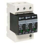 Устройство защиты от импульсных перенапряжений Т1+Т2; Iimp-12,5kA; In-20kA; Uc-275В; 3+0 EKF PROxima | OV12-3-503 | EKF