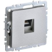 BRITE Розетка компьютерная RJ45 кат.5E РК10-БрА алюминий | BR-K10-1-K47 | IEK