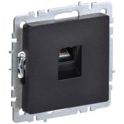 BRITE Розетка компьютерная RJ45 кат.5E РК10-БрЧ черный | BR-K10-1-K02 | IEK