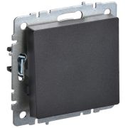 BRITE Выключатель 1-клавишный проходной 10А ВС10-1-6-БрЧ черный | BR-V12-0-10-K02 | IEK