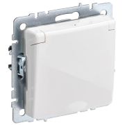 BRITE Розетка с заземлением со шторками с кр. 16А IP44 РСбш10-3-44-БрБ белый | BR-R16-16-44-K01 | IEK