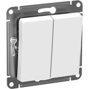 AtlasDesign Aqua Белый Выключатель 2-клавишный IP44 сх.5 10АХ | ATN440151 | SE