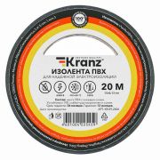 Изолента ПВХ 0,13х15 мм, 20 м, черная | KR-09-2606 | Kranz