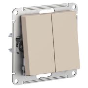 AtlasDesign Песочный Выключатель 2-клавишный, сх.5, 10АХ, механизм | ATN001251 | SE