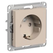 AtlasDesign Песочный Розетка с заземлением со шторками, 16А, механизм | ATN001245 | SE