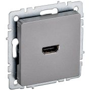BRITE Розетка HDMI РHDMI-0-БрС сталь  | BR-H10-K46 | IEK