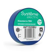 Изолента ПВХ 19мм Х 20м толщина-0,13мм Синяя | IMT1920BU | SE