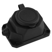 K-1e-B-IP44 ЭРА Колодка каучуковая с/з 1гн 16A IP44 черная | Б0044543 | ЭРА