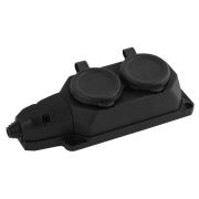 Колодка каучуковая с/з 2гн 16A IP44 черная K-2e-B-IP44| Б0044544 | ЭРА