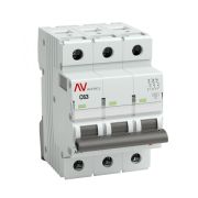 Выключатель автоматический трехполюсный AV-10 63А C 10кА AVERES | mcb10-3-63C-av | EKF