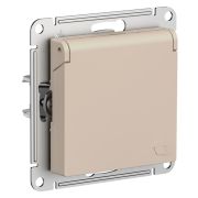 AtlasDesign Песочный Розетка с заземлением со шторками с крышкой, 16А, IP20, механизм | ATN001246 | SE