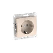 Розетка Glossa 16А с заземл. защ. шторки быстрозажим. клем. механизм беж. SE GSL000245S