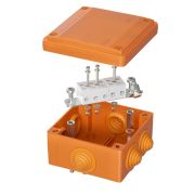 Коробка распределительная пластиковая FS огн., IP56,100х100х50мм, 5р, 450V,20A,10мм.кв с кабельными вводами и клеммниками | FSB11510 | DKC