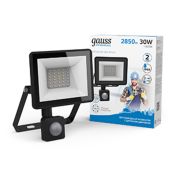 Прожектор светодиодный Gauss Elementary LED 30W 2100lm IP65 6500К с датчиком движения | 628511330 | Gauss