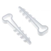 Дюбель-хомут (6х12 мм) для плоского кабеля белый (100 шт.) EKF PROxima | plc-cd1-6x12w | EKF