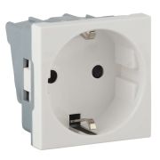Розетка 1-м 16А IP20 45х45 с заземл. защ. шторки бел. Ruvinil АДЛ 13-900