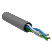 Кабель связи витая пара U/UTP, кат.5E 2х2х24AWG solid, PVC, 500м, серый | LC1-C5E02-111 | ITK
