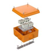 Коробка огнестойкая для о/п 40-0300-FR1.5-8 Е15-Е120 100х100х50 IP55  8p, 1.5 мм.кв.| 40-0300-FR1.5-8 | Промрукав