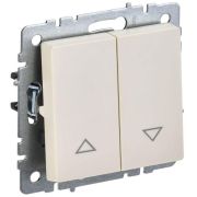 Выключатель жалюзи СП BRITE ВС10-1-5-БрКр 10А механизм беж. IEK BR-V15-0-10-K10