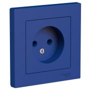 Розетка AtlasDesign 16А без заземл. в сборе аквамарин SE ATN001140