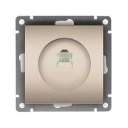 Розетка компьютерная 1-м СП Афина RJ45 кат.5E механизм шампань Universal A0051-Br