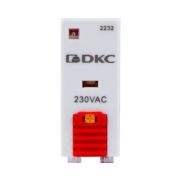 Реле одиночное 230В AC 1 перекидн. контакт тестовая кнопка DKC IR-230AC-1CO-D