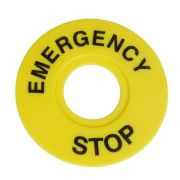 Бирка «Стоп» OptiSignal D22 A45-MH2260 круглая 60мм (EMERGENCY STOP) ZBY9320 КЭАЗ 332199