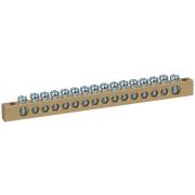 Шина NO-122-25 PEN земля-ноль 8х12мм 16/2 латунная крепеж по краям Эра Б0047240